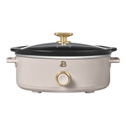 Beautiful 2.5 Qt Dip and Serve Manual Slow Cooker, Porcini Taupe by Drew Barrymore