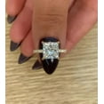 thumbnail image 1 of Beautiful 2 Ct Princess Cut Simulated Diamond Engagement Ring In 14K Yellow Gold Plated 925 Silver, 1 of 2