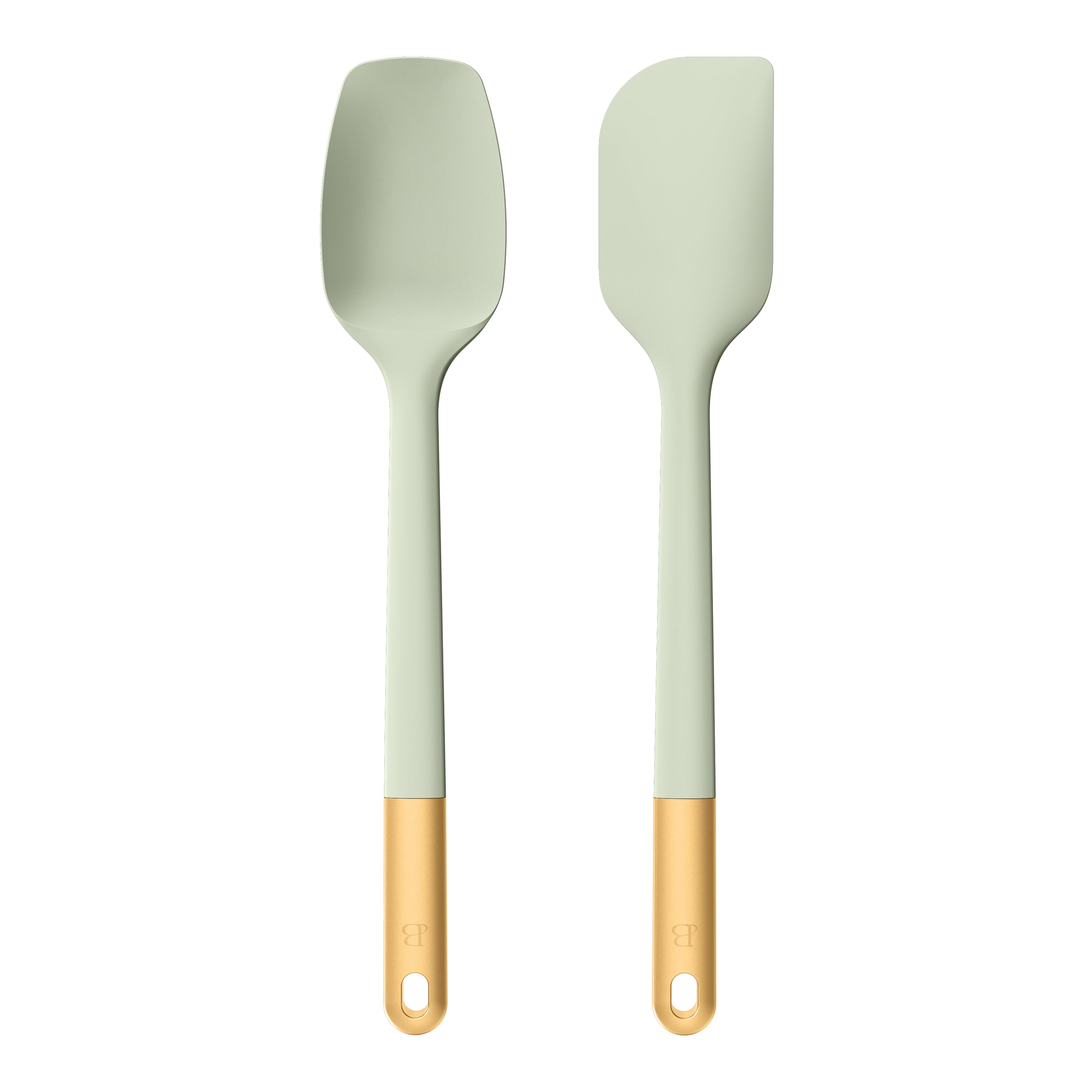 Beautiful 2-Piece Silicone Spatula Set, Sage Green by Drew Barrymore - Walmart.com