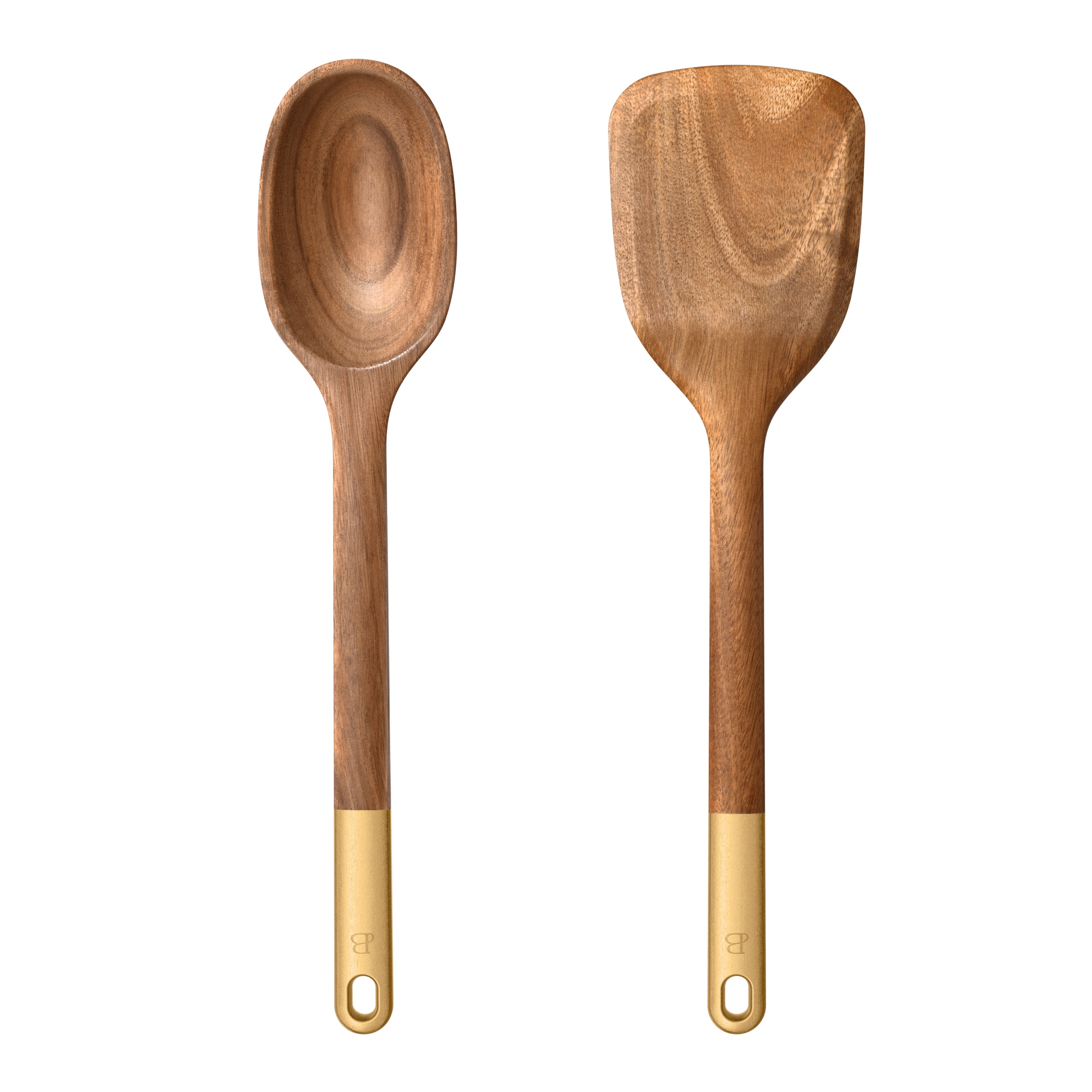 Beautiful 2-Piece Wood Kitchen Utensil Tool Set by Drew Barrymore