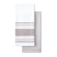 thumbnail image 1 of Beautiful Home by Drew Barrymore 2-Piece Yarn Dyed Kitchen Towel Set, Porcini Taupe, 20"W x 30"L, 1 of 8