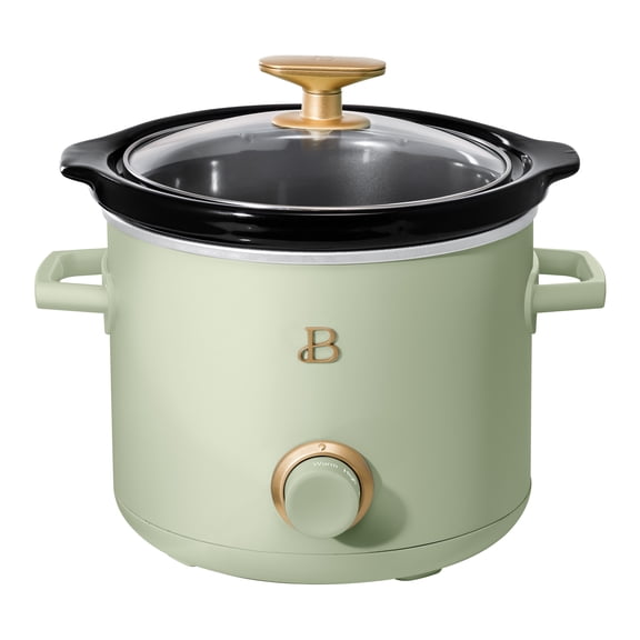 Beautiful 2 Qt Manual Slow Cooker, Sage Green by Drew Barrymore