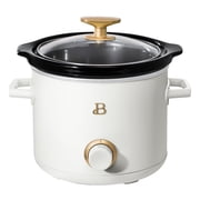 Beautiful 2 Qt Manual Slow Cooker, White Icing by Drew Barrymore
