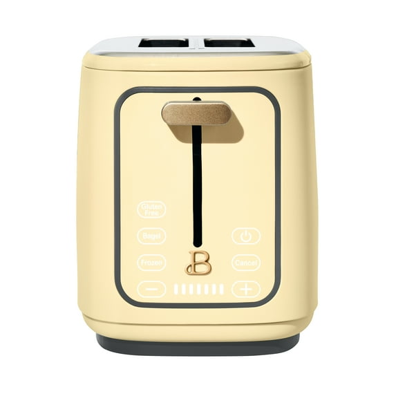 Beautiful 2 Slice Toaster with Touch-Activated Display, Buttercream by Drew Barrymore