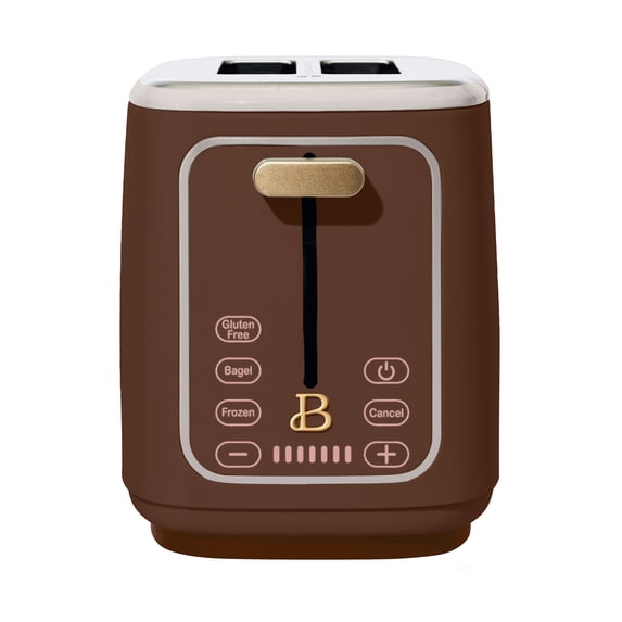Beautiful 2-Slice Toaster with Touch-Activated Display, Chocolate by Drew Barrymore