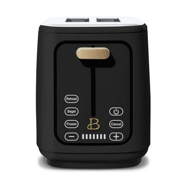 Beautiful 2 Slice Toaster with Touch-Activated Display, Black Sesame by Drew Barrymore