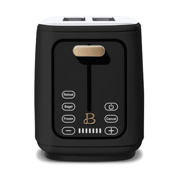 Beautiful 2 Slice Toaster with Touch-Activated Display, Black Sesame by Drew Barrymore