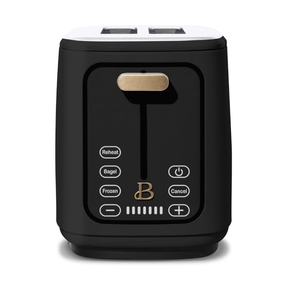 Beautiful 2 Slice Toaster with Touch-Activated Display, Black Sesame by Drew Barrymore