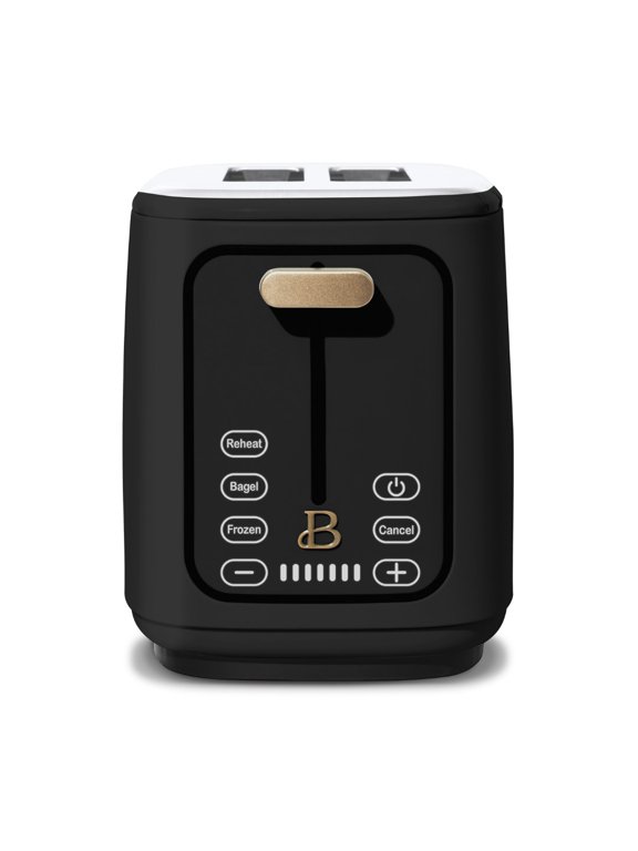 2 Slice Toaster with Touch-Activated Display, Black Sesame by Drew Barrymore