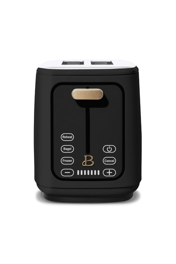 2 Slice Toaster with Touch-Activated Display, Black Sesame by Drew Barrymore