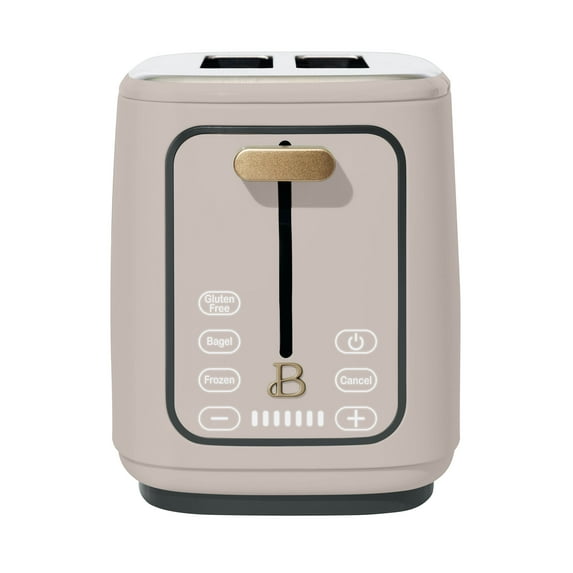 Beautiful 2 Slice Toaster with Touch-Activated Display, Porcini Taupe by Drew Barrymore