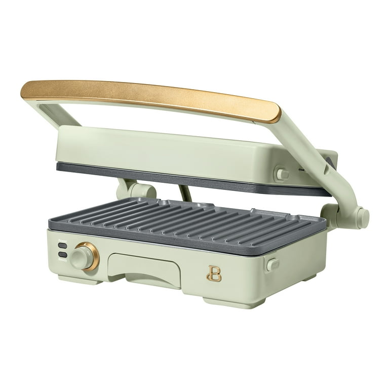 Beautiful 2-in-1 Panini Press Grill, Sage Green by Drew