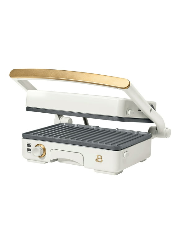 Beautiful 2-in-1 Panini Press & Grill, White Icing by Drew Barrymore