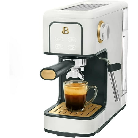 Beautiful 20-Bar Slim Espresso Machine | Single & Double Shot Programmable Brewing, Compact 4.7-in Width, Stainless Cup Warmer, Auto Shut-Off, 50 oz Tank