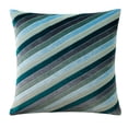 thumbnail image 1 of Beautiful 20" x 20" Blue Variegated Stripe Velvet Decorative Pillow by Drew Barrymore, 1 of 5