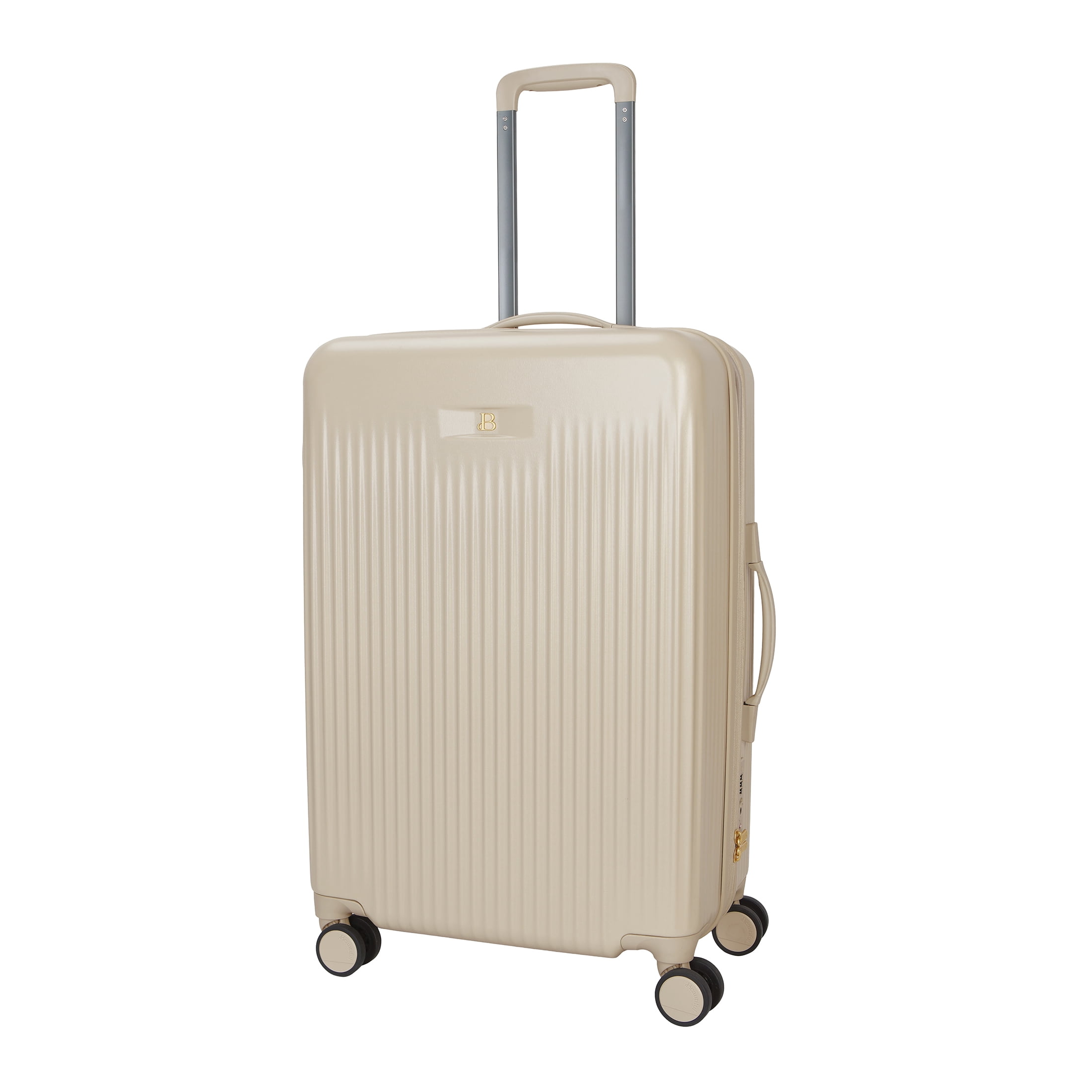 Beautiful 24-inch Checked Expandable Hardside Upright Luggage by Drew Barrymore, Porcini Taupe - Walmart.com