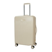 Beautiful 24-inch Checked Expandable Hardside Upright Luggage by Drew Barrymore, Porcini Taupe