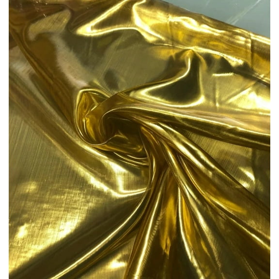 Beautiful 24K Gold color Lame fabric, 60 wide sold by the yard