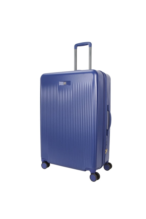 28-inch Checked Expandable Hardside Upright Luggage by Drew Barrymore, Starry Night Blue