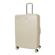 Beautiful 28-inch Checked Expandable Hardside Upright Luggage by Drew Barrymore, Porcini Taupe