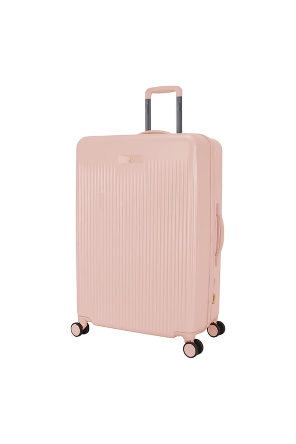 28-inch Checked Expandable Hardside Upright Luggage by Drew Barrymore, Rose Pink