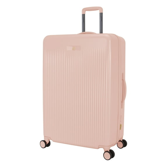 Beautiful 28-inch Checked Expandable Hardside Upright Luggage by Drew Barrymore, Rose Pink