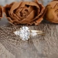 thumbnail image 1 of Beautiful 2Ct Oval Cut Simulated Diamond Women's Engagement Ring 14k Yellow Gold Plated 925 Sterling Silver, 1 of 3