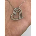 thumbnail image 1 of Beautiful 2Ct Round Cut Simulated Diamond Heart Cluster Women's Pendant Free Chain 14K White Gold Plated 925 Silver, 1 of 4