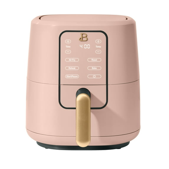 Beautiful 3 Qt Air Fryer with TurboCrisp Technology, EverGood Ceramic Nonstick Coating, Rose by Drew Barrymore