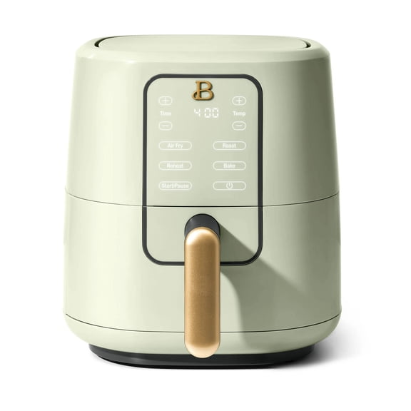 Beautiful 3 Qt Air Fryer with TurboCrisp Technology, EverGood Non-Toxic Ceramic Nonstick Coating, Sage Green by Drew Barrymore