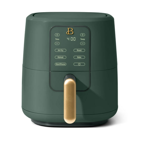 Beautiful 3 Qt Air Fryer with TurboCrisp Technology, Thyme Green by Drew Barrymore