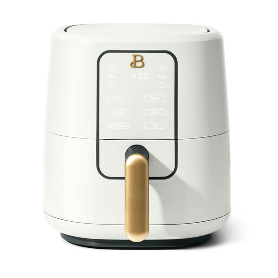Beautiful 3 Qt Air Fryer with TurboCrisp Technology, EverGood Ceramic Nonstick Coating, White Icing by Drew Barrymore