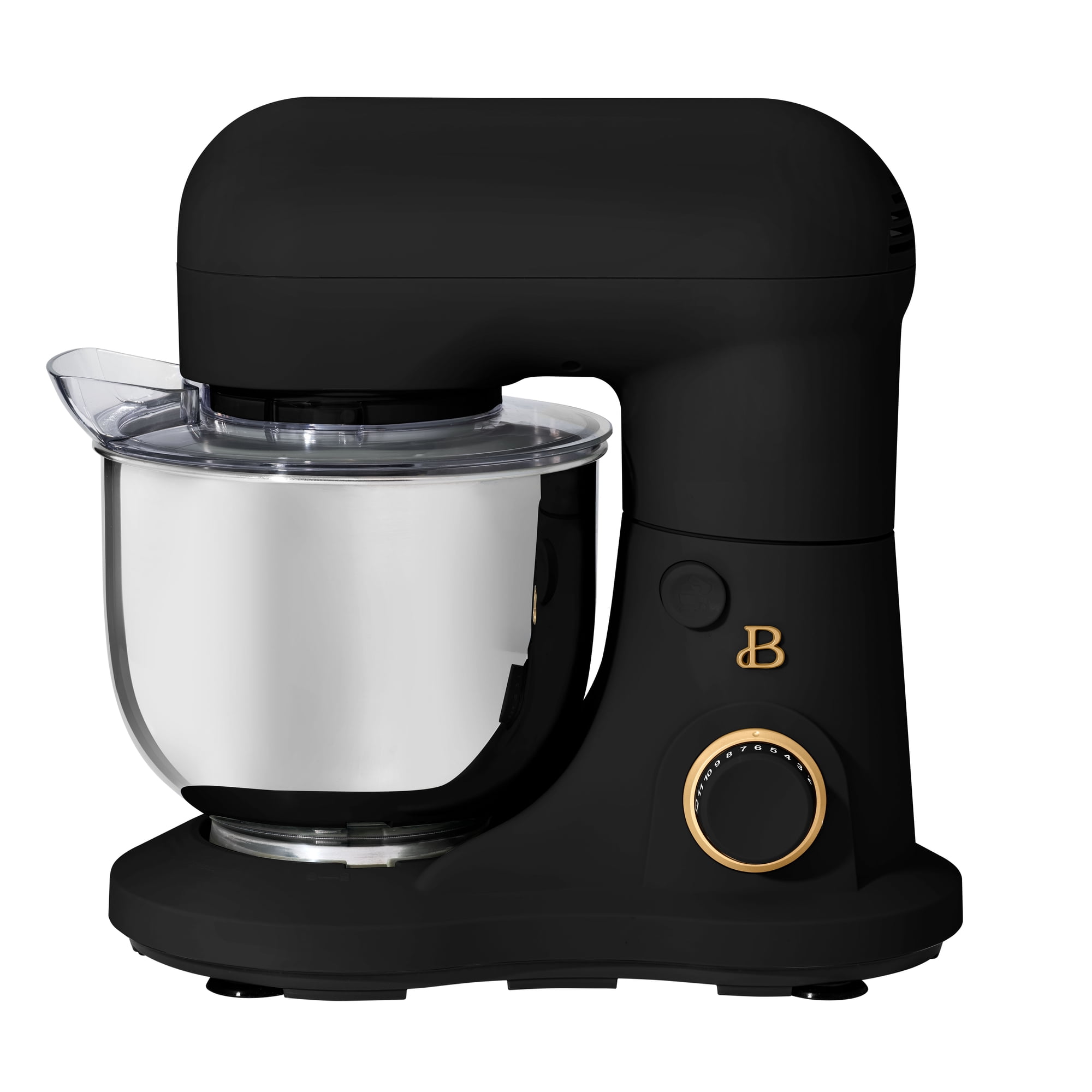 Beautiful 3.5 Qt Stand Mixer, Black Sesame with Flat Beater, Dough Hook, Balloon Whisk