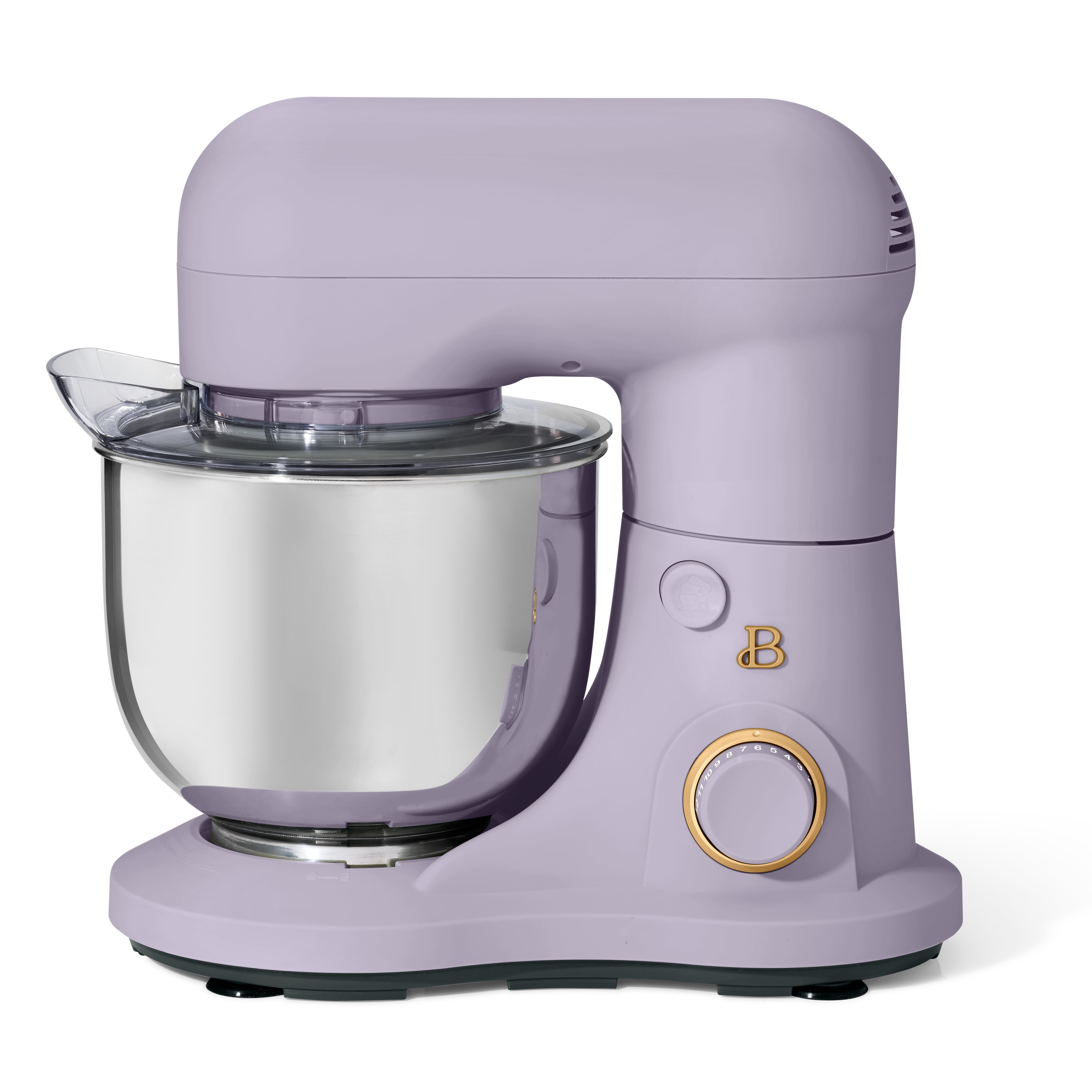 Beautiful 3.5 Qt Stand Mixer, Lavender with Flat Beater, Dough Hook, Wire Balloon Whisk