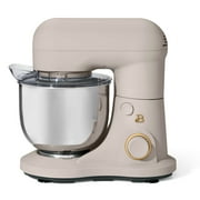 Beautiful 3.5 Qt Stand Mixer, Porcini Taupe with Flat Beater, Dough Hook, Balloon Whisk