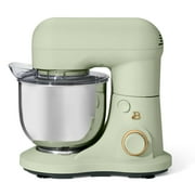 Beautiful 3.5 Qt Stand Mixer, Sage Green with Flat Beater, Dough Hook, Whisk