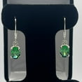Beautiful 3.5ctw Oval Cut Emerald Earrings Leverback dangle earrings