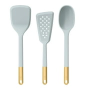 Beautiful 3-Piece Silicone Kitchen Utensil Tool Set, Hydrangea by Drew Barrymore