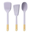 thumbnail interactive-video image 1 of Beautiful 3-Piece Silicone Kitchen Utensil Tool Set, Lavender by Drew Barrymore, 1 of 9