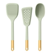 Beautiful by Drew Barrymore 3-Piece Silicone Kitchen Utensil Tool Set, Sage Green