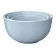 thumbnail image 1 of Beautiful 3-Piece Stoneware Nesting Mixing Bowl Set, Cornflower Blue by Drew Barrymore, 1 of 8