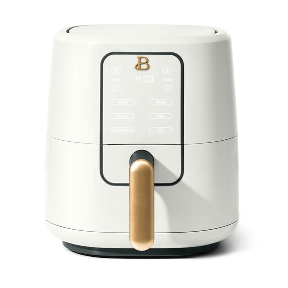 Beautiful 3 Qt Air Fryer with TurboCrisp Technology, EverGood Ceramic Nonstick Coating, White Icing by Drew Barrymore