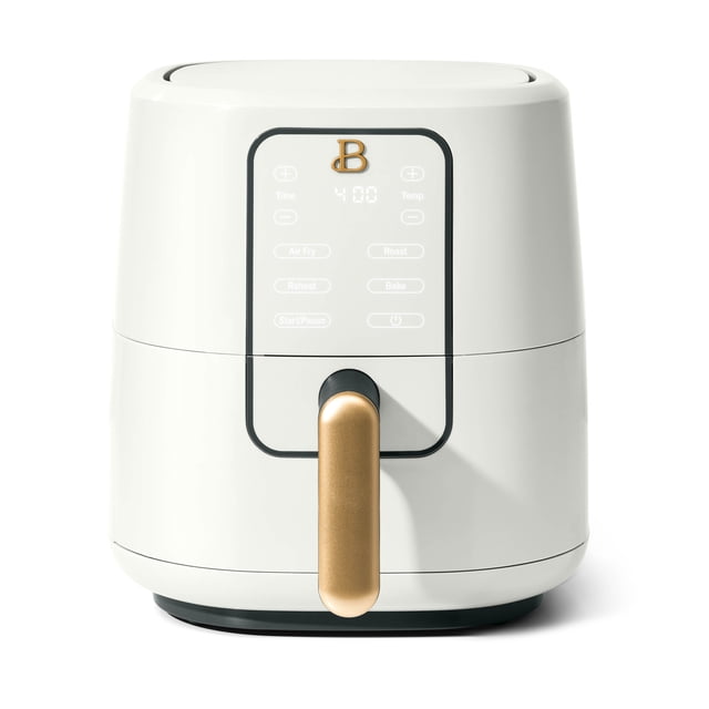 Beautiful 3 Qt Air Fryer with TurboCrisp Technology, EverGood Ceramic Nonstick Coating, White Icing by Drew Barrymore
