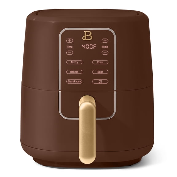 Beautiful 3 Qt Air Fryer with TurboCrisp Technology, EverGood Non-Toxic Ceramic Nonstick Coating, Chocolate by Drew Barrymore