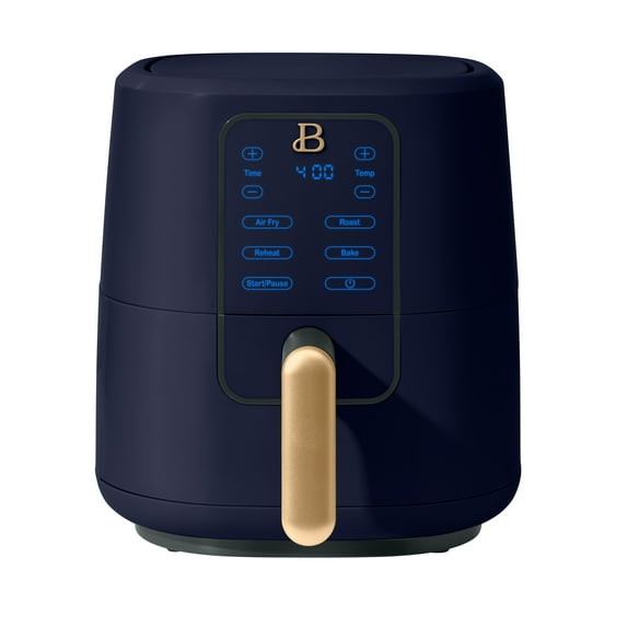 Beautiful 3 Qt Air Fryer with TurboCrisp Technology, Starry Night by Drew Barrymore, Blue