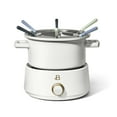 Beautiful 3 Qt Electric Fondue Set with Bonus 2 qt Ceramic Pot, White