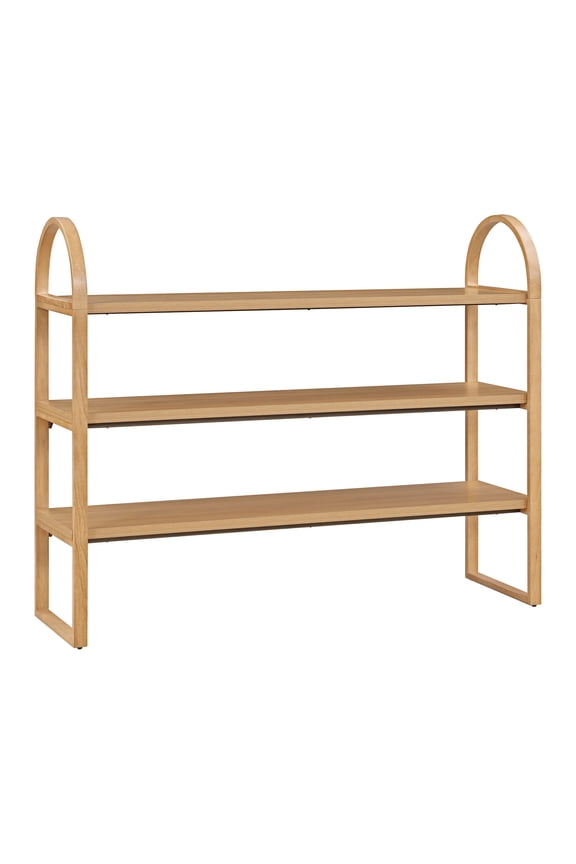 3-Shelf Open Bookcase by Drew Barrymore, Adult, Warm Honey Finish