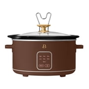 Beautiful 4 Qt Slow Cooker with Touch-Activated Display, Chocolate by Drew Barrymore