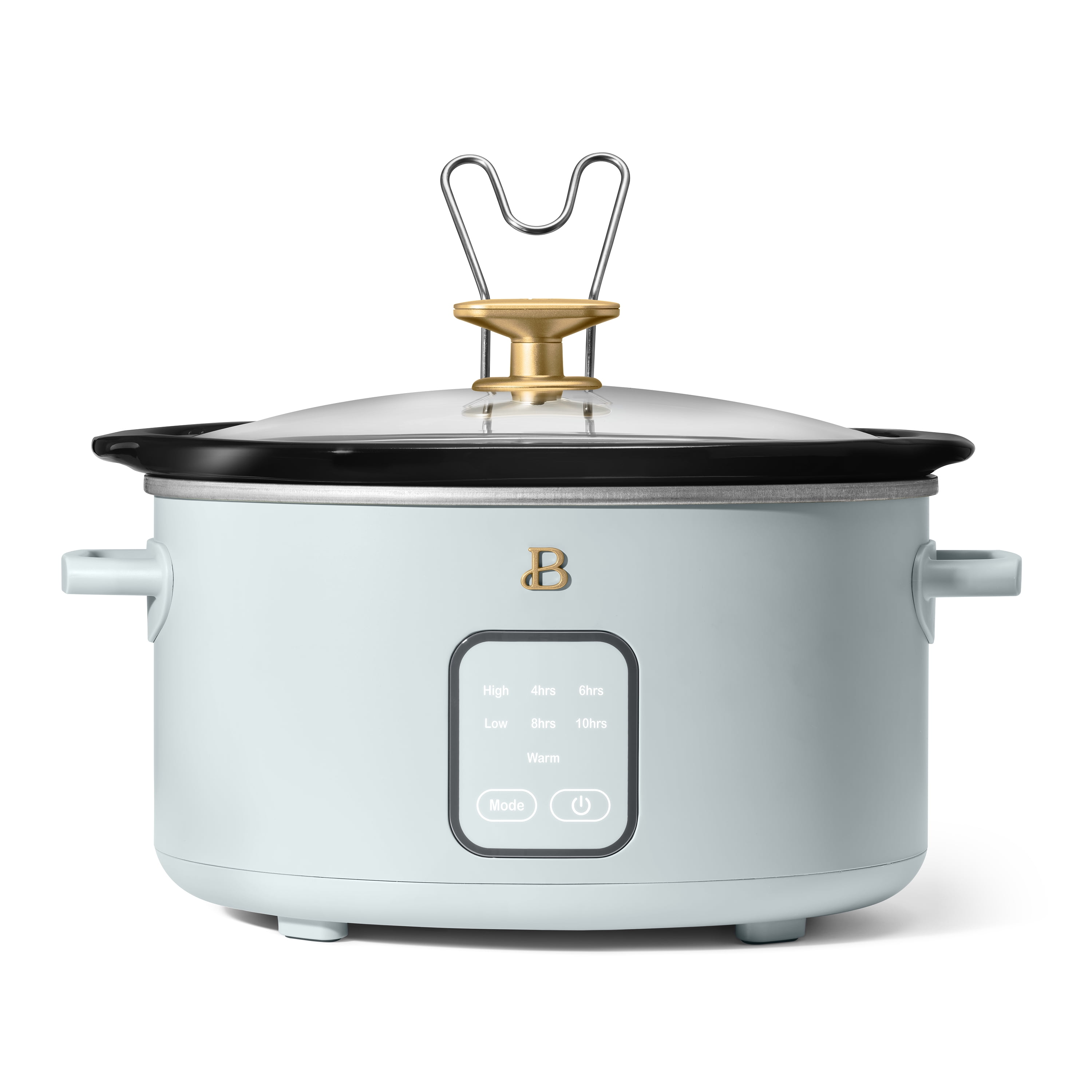 Beautiful 4 Qt Slow Cooker with Touch-Activated Display, Hydrangea by Drew Barrymore