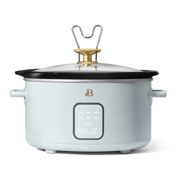 Beautiful 4 Qt Slow Cooker with Touch-Activated Display, Hydrangea by Drew Barrymore